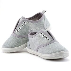 Little Girl‎ Canvas Sneakers by ZOOGS Heather Gray Size 2 New With Tags
